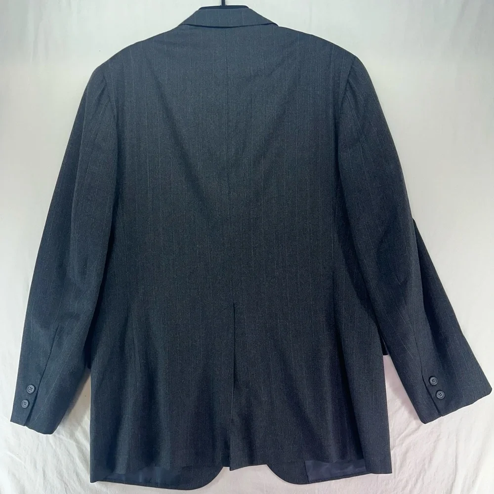 Brooks Brothers Golden Fleece Mens Blazer Suit Jacket Size 43XL‎ Pin Gray Stripe